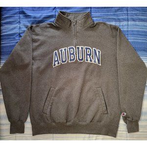Champion Auburn University Quarter Zip Men's Sweater Size XL